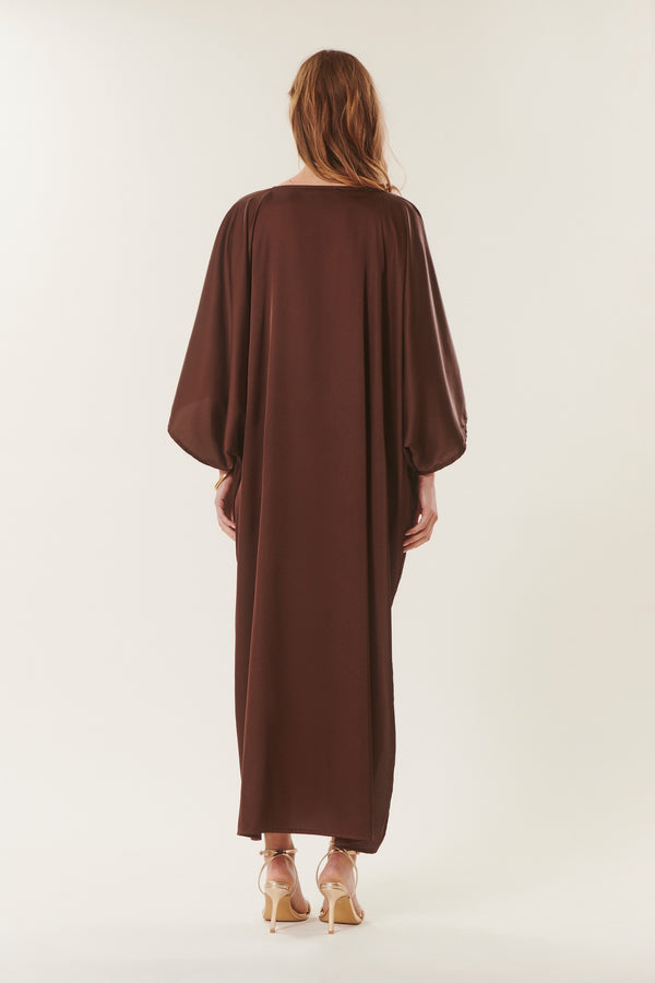 Daniela | Loose-fitting satin dress