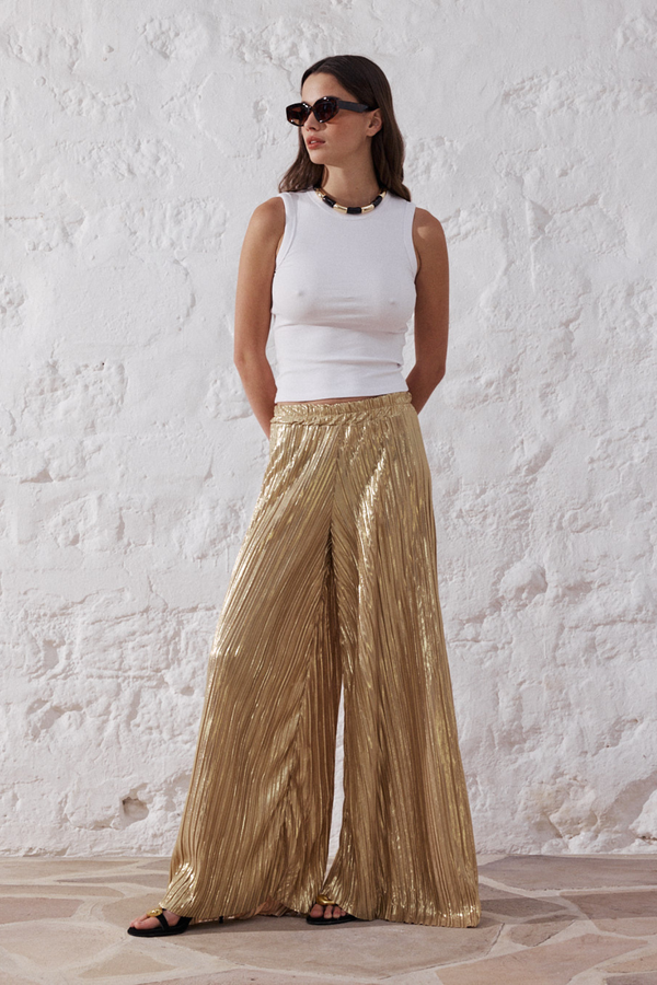 Felix | Fluid lamé pants