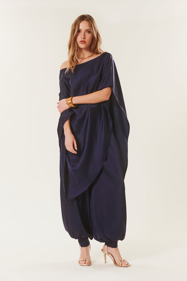 Ida | Satiny Cape Top