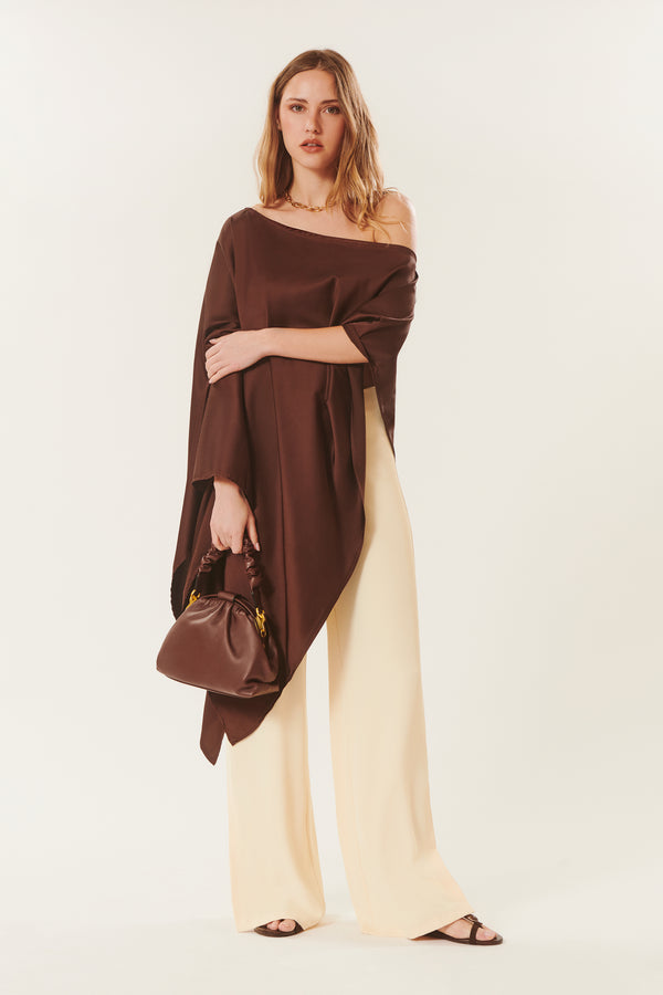 Ida | Satin Cape Top