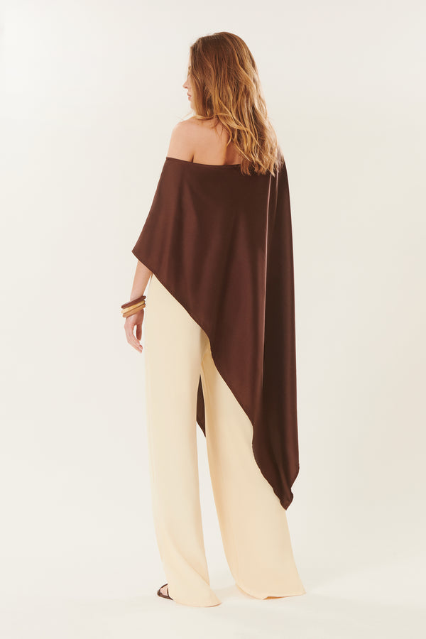 Ida | Satin Cape Top