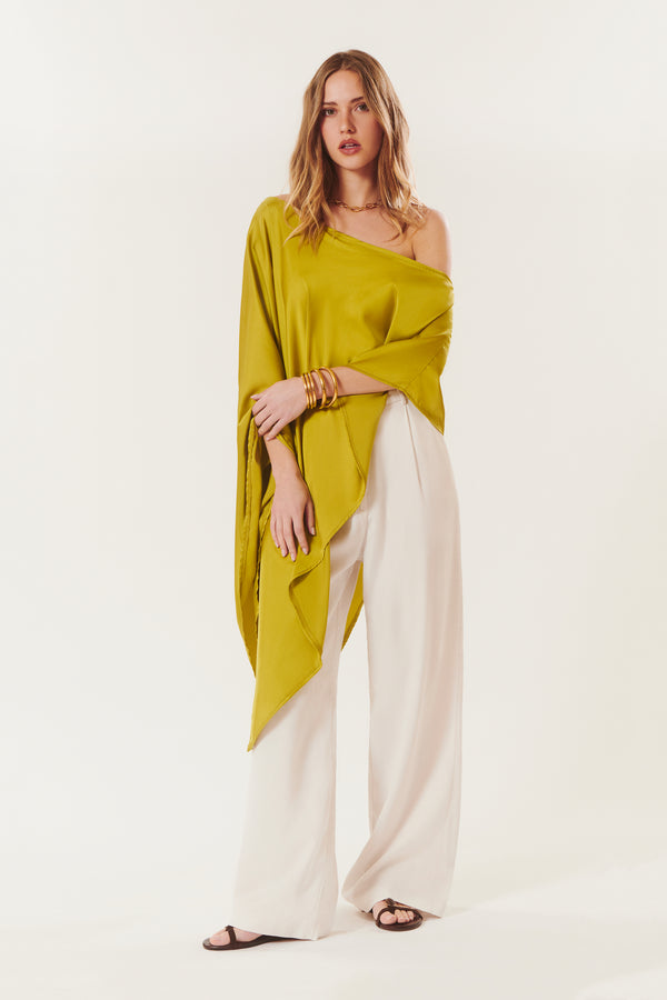 Ida | Satin Cape Top