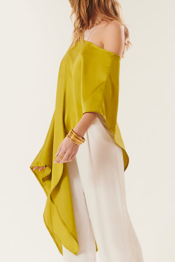 Ida | Satin Cape Top