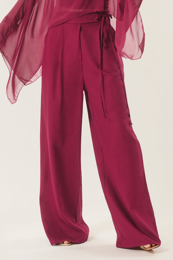 Cosimo | Wide linen trousers