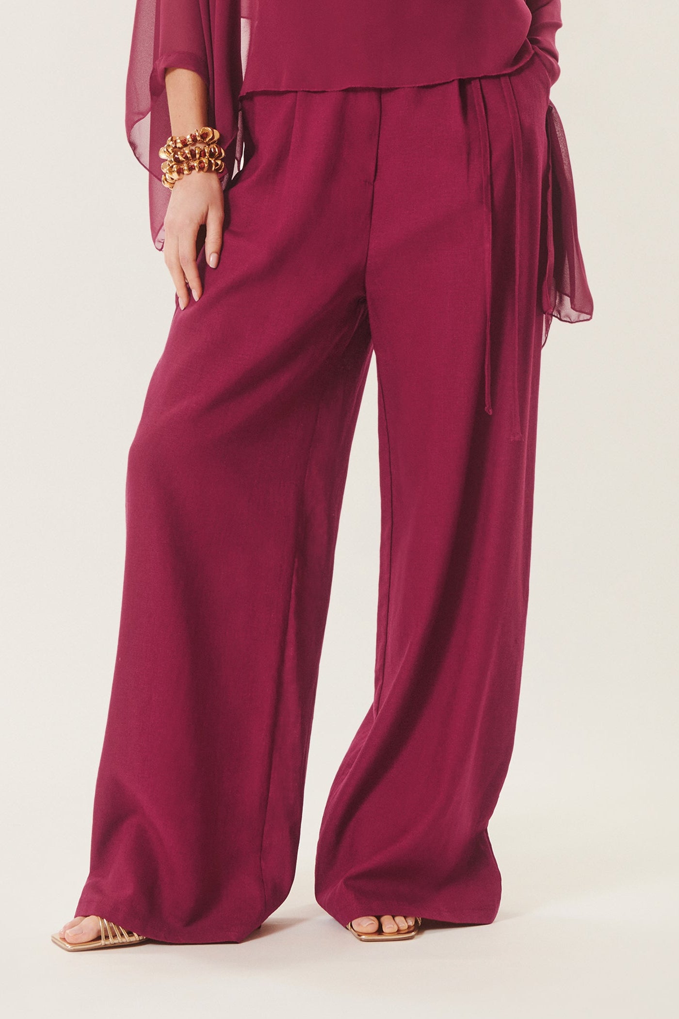 Cosimo | Wide linen trousers
