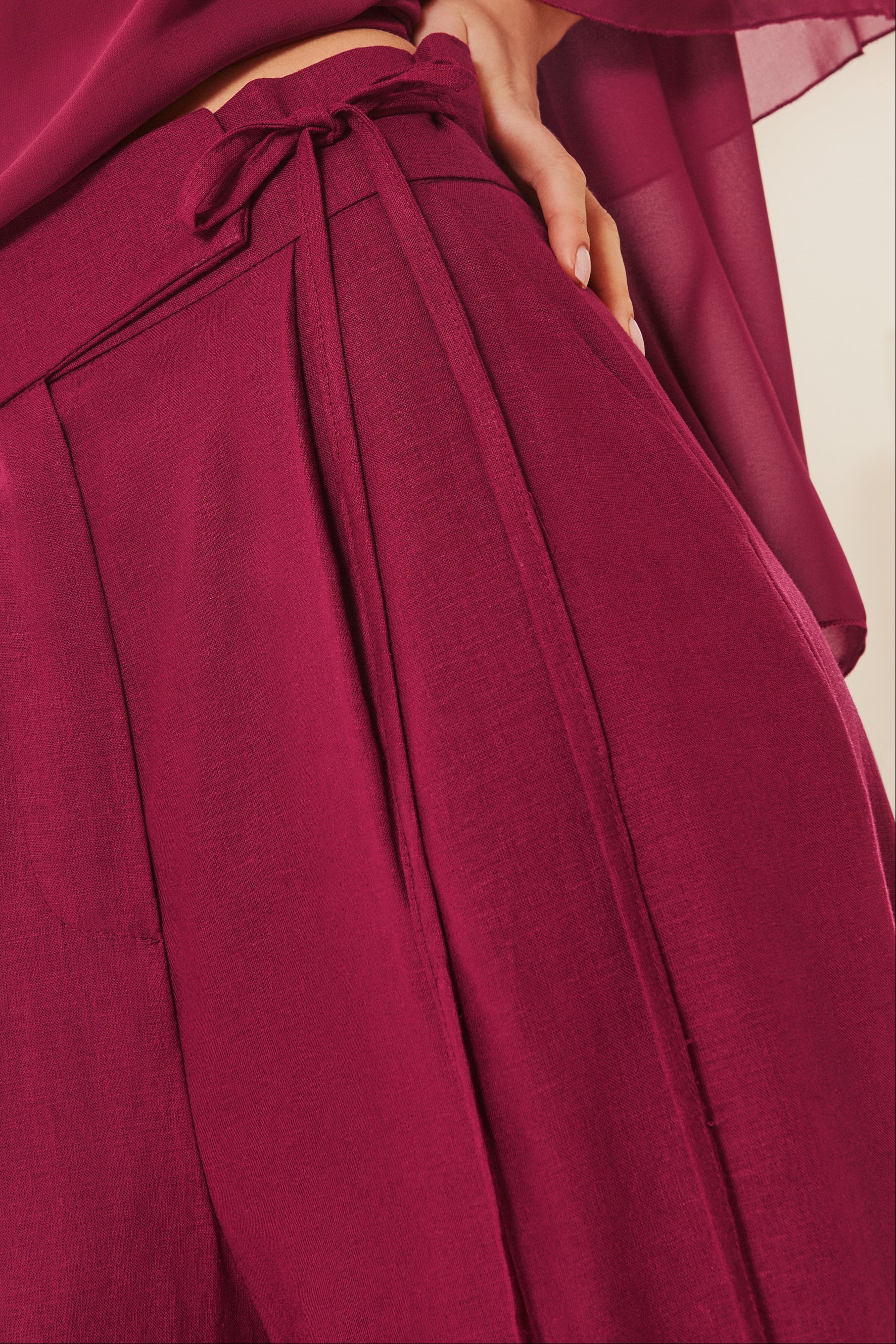 Cosimo | Wide linen trousers