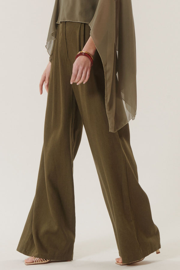 Cosimo | Wide leg linen trousers