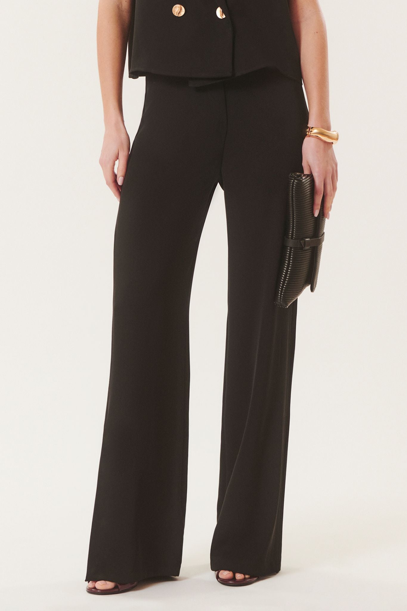 Massimo | Fluid trousers with slits