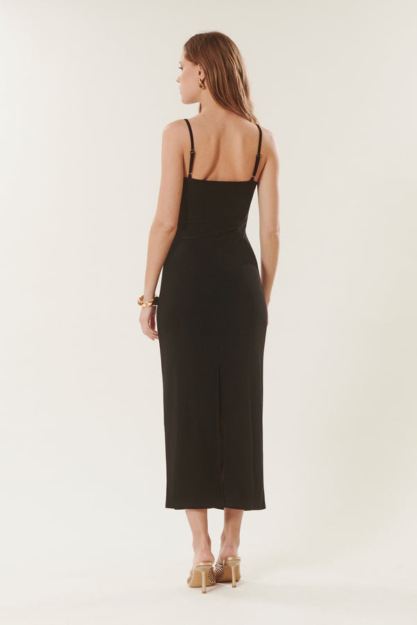 Monica | Long dress with floral details