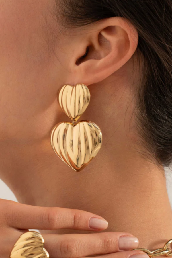 Nahia | Hanging heart earrings