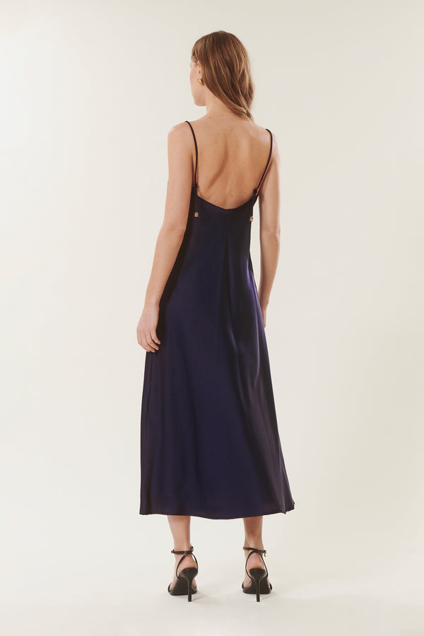 Nella | Satin Cowl Neck Dress