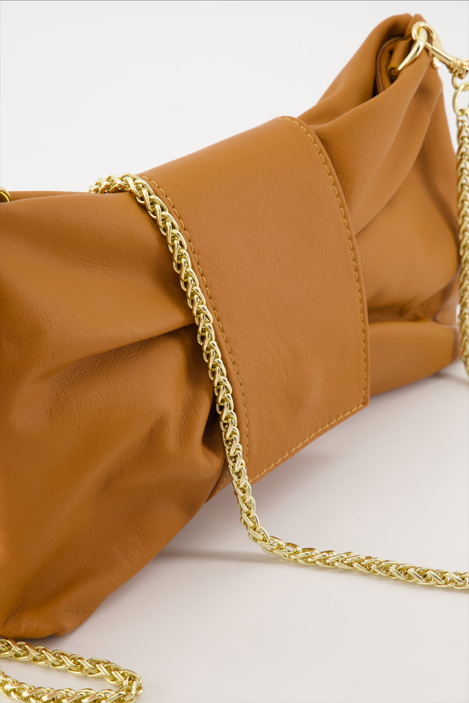 Fiocco | Leather bow clutch bag