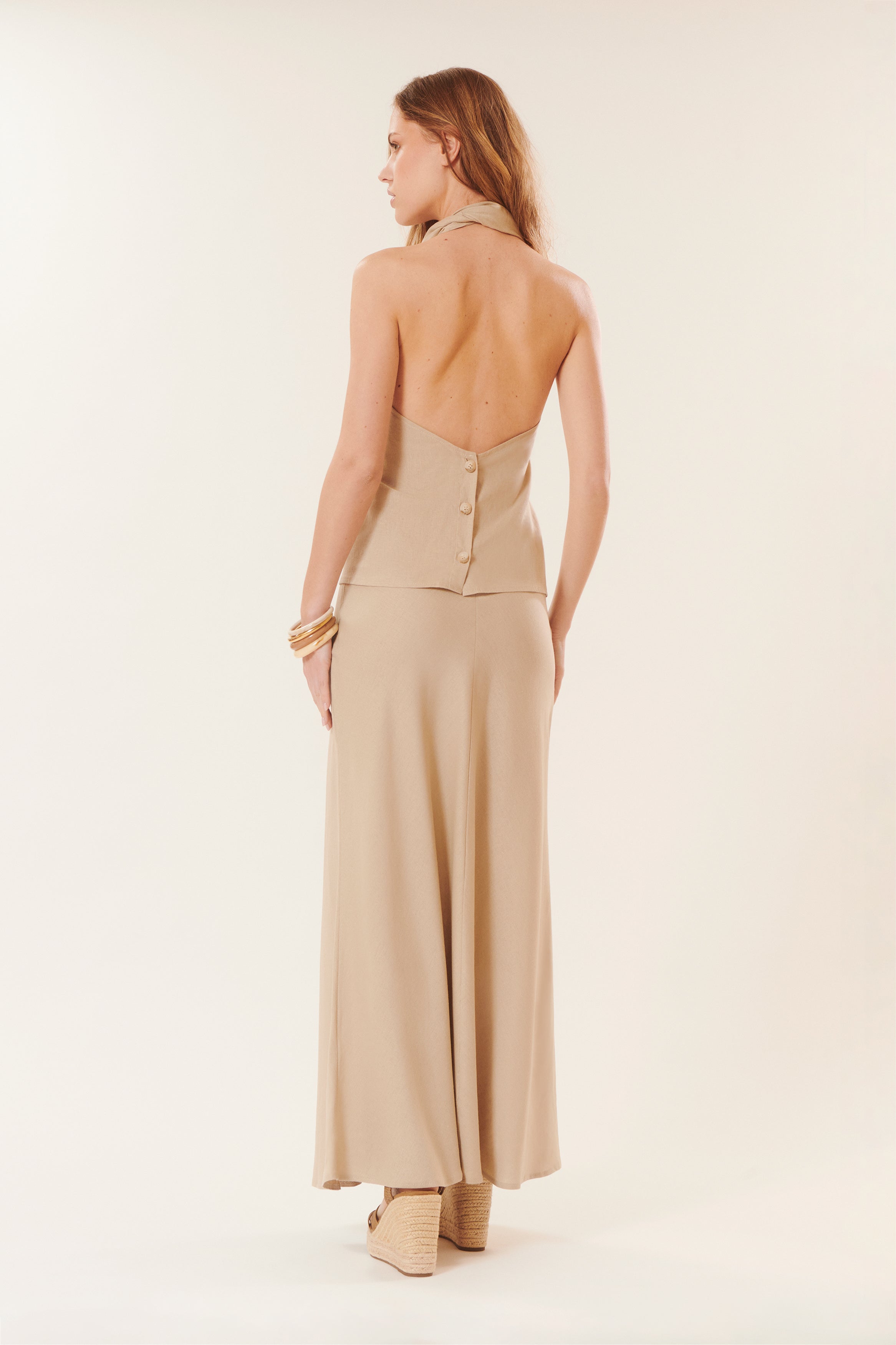 Roberta | Long linen skirt