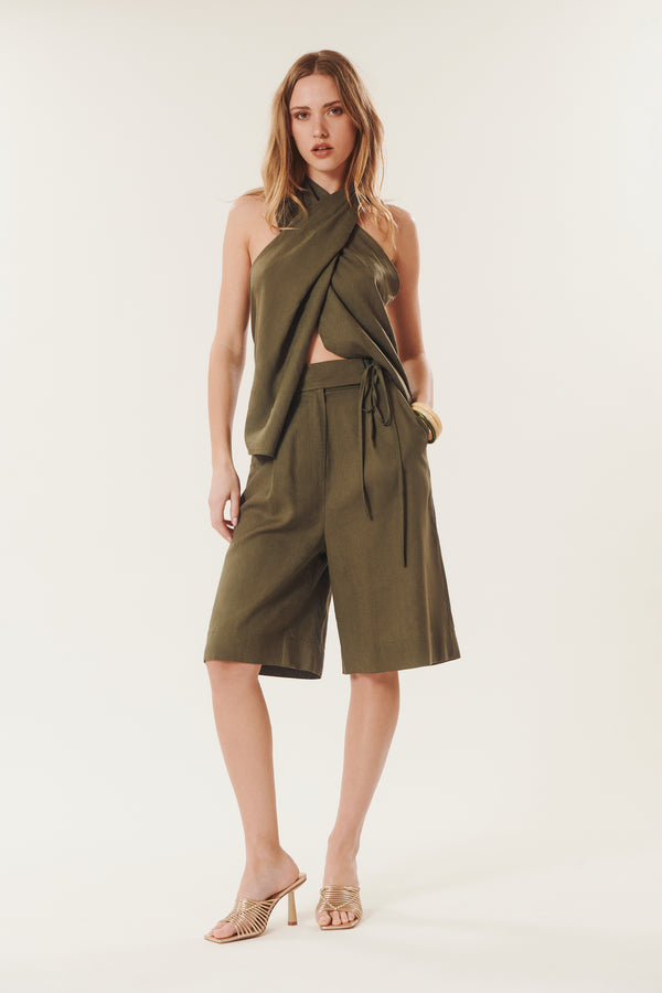 Leone | Linen Bermuda Shorts