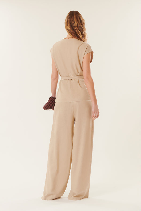 Cosimo | Wide-leg linen trousers