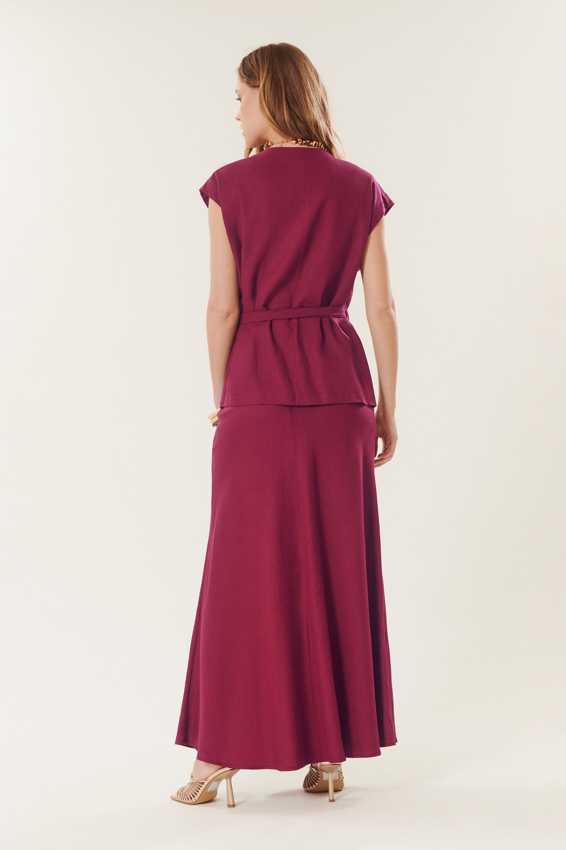 Roberta | Long linen skirt