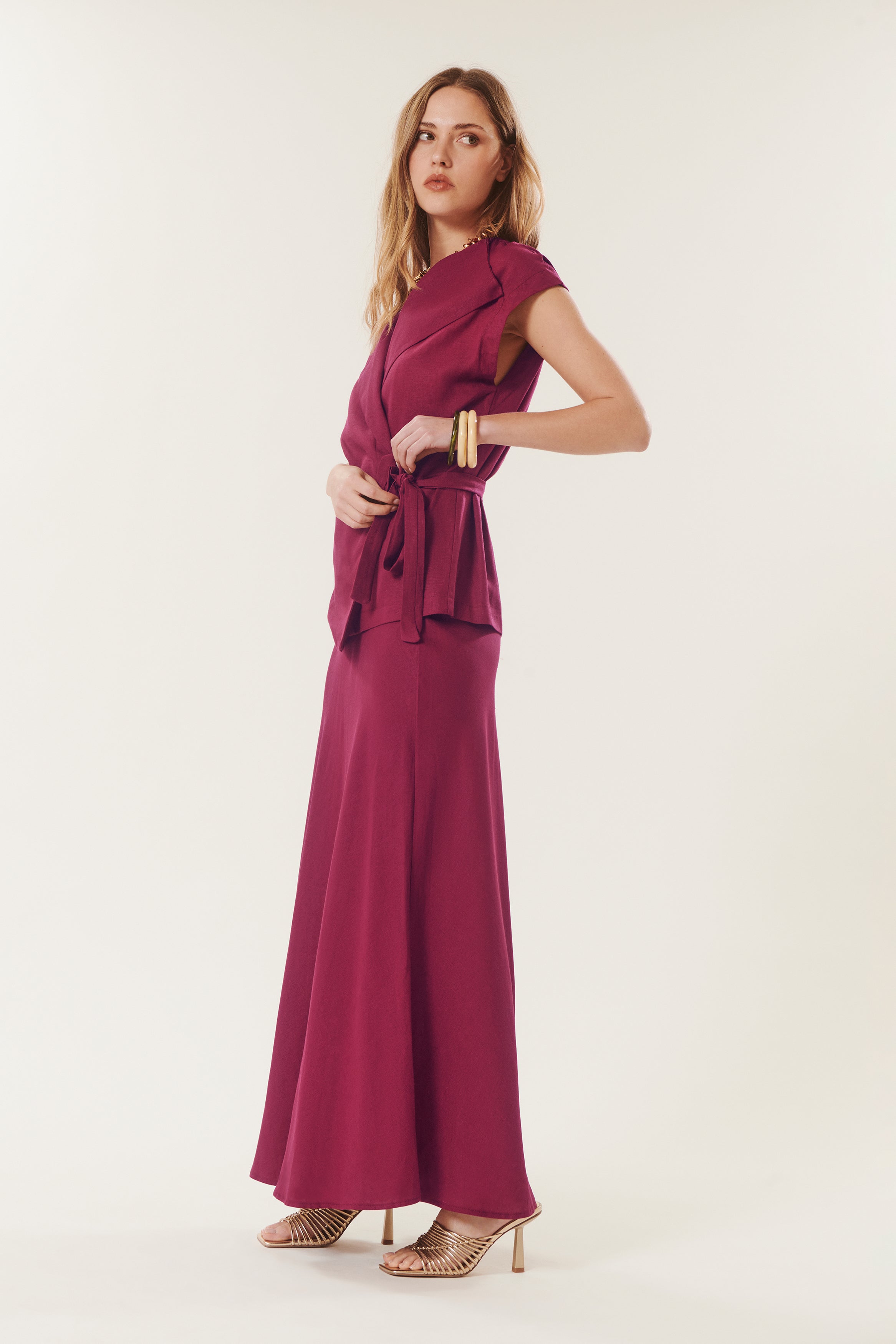 Roberta | Long linen skirt