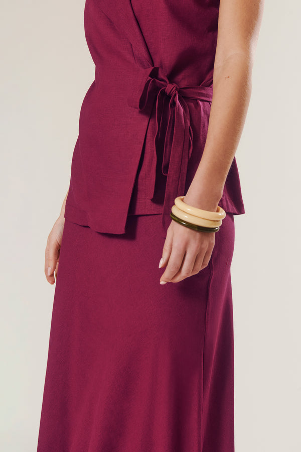 Roberta | Long linen skirt