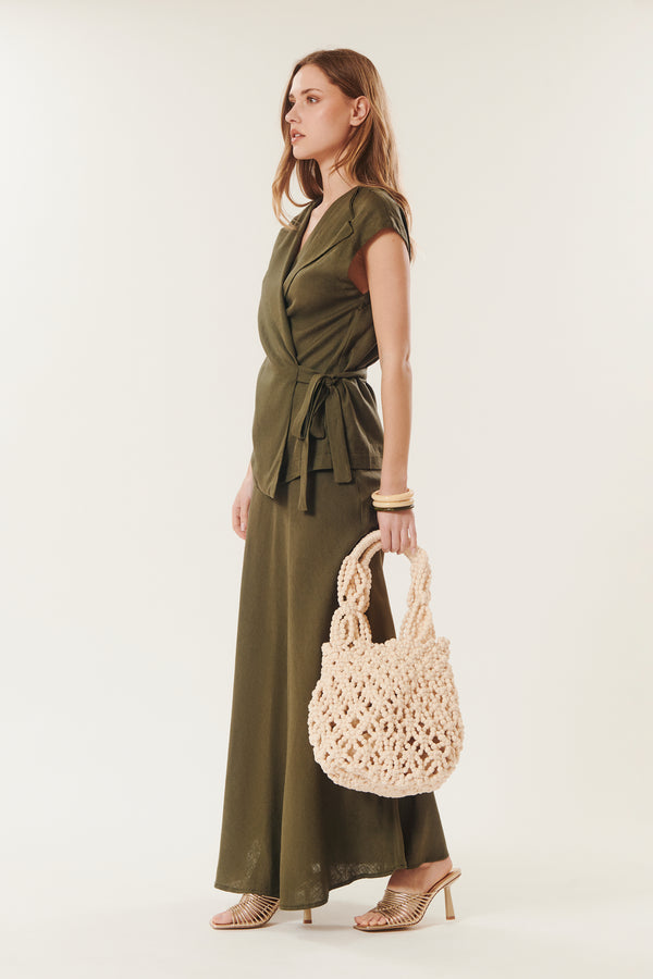 Rapallo | Linen wrap top