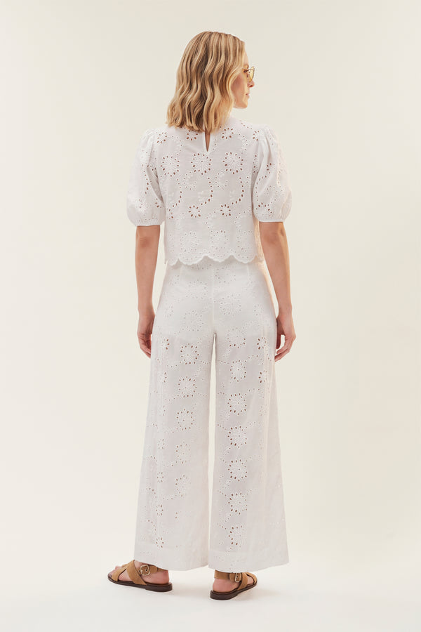 Stuart | Macramé Puff Sleeve Top