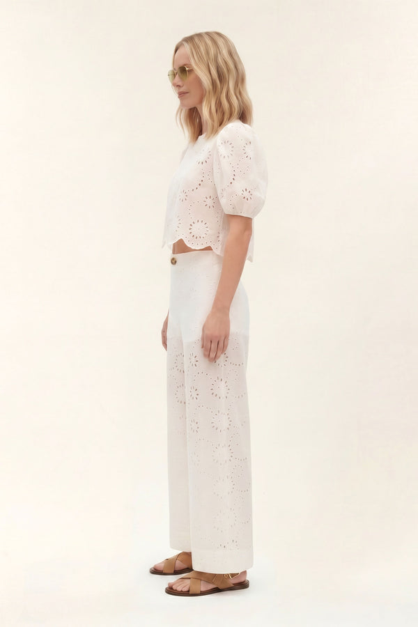Stuart | Macramé Puff Sleeve Top