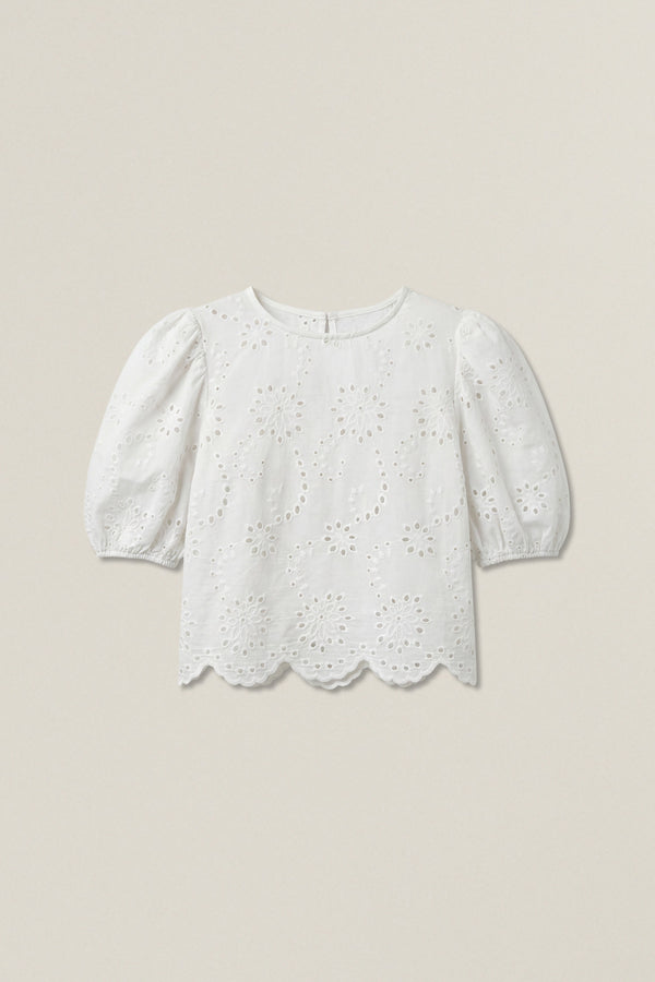 Stuart | Macramé Puff Sleeve Top