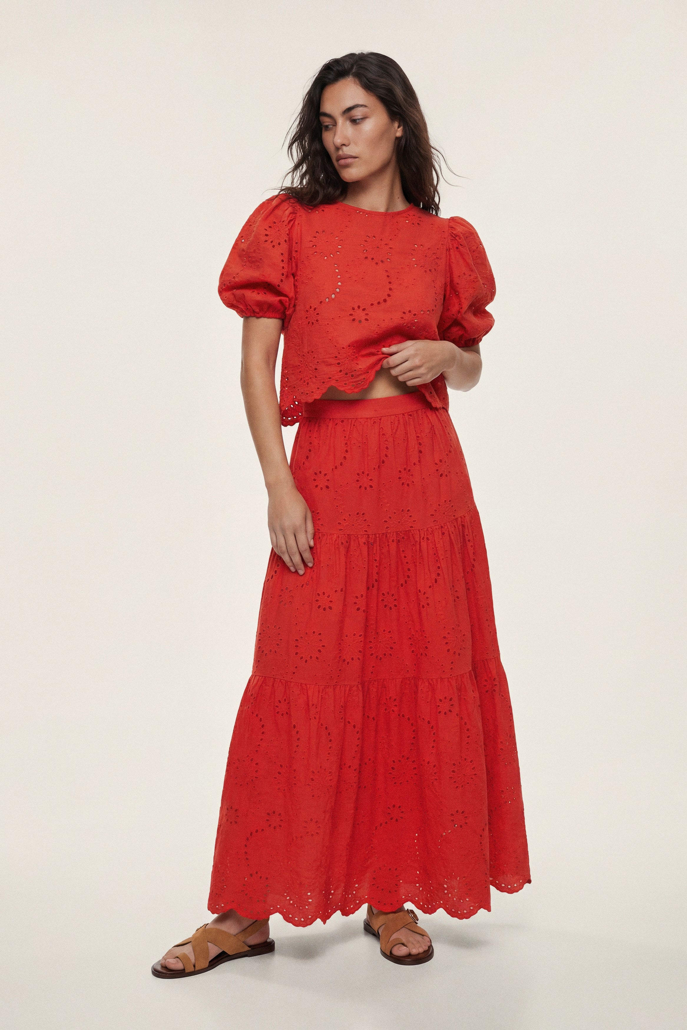 Elodie | Long macramé skirt