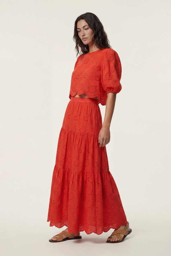 Elodie | Long macramé skirt