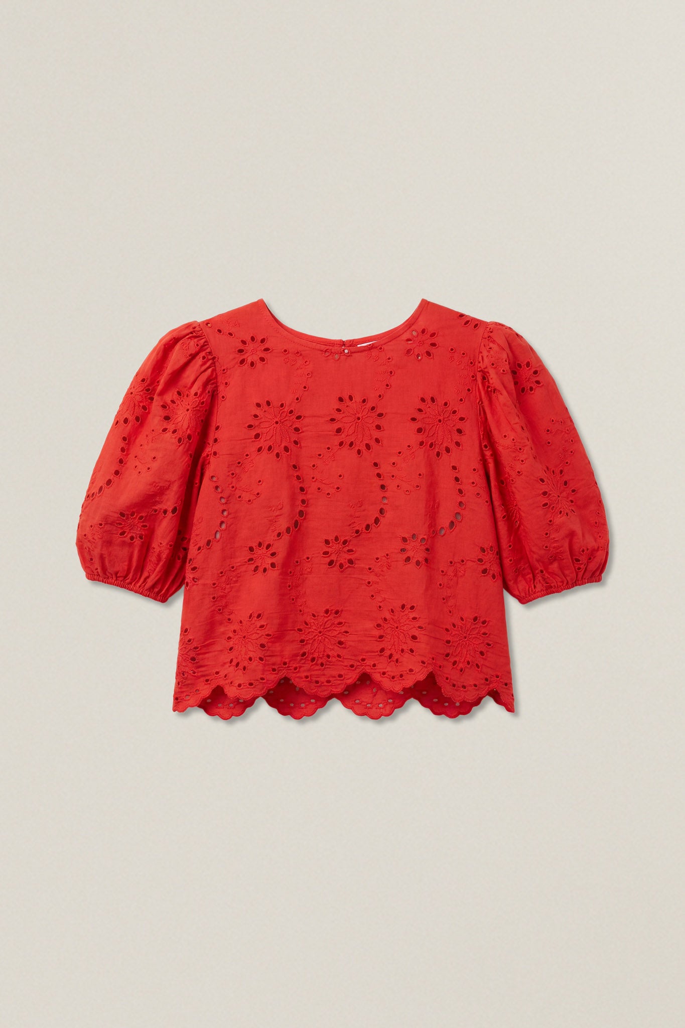 Stuart | Macrame puff sleeve top