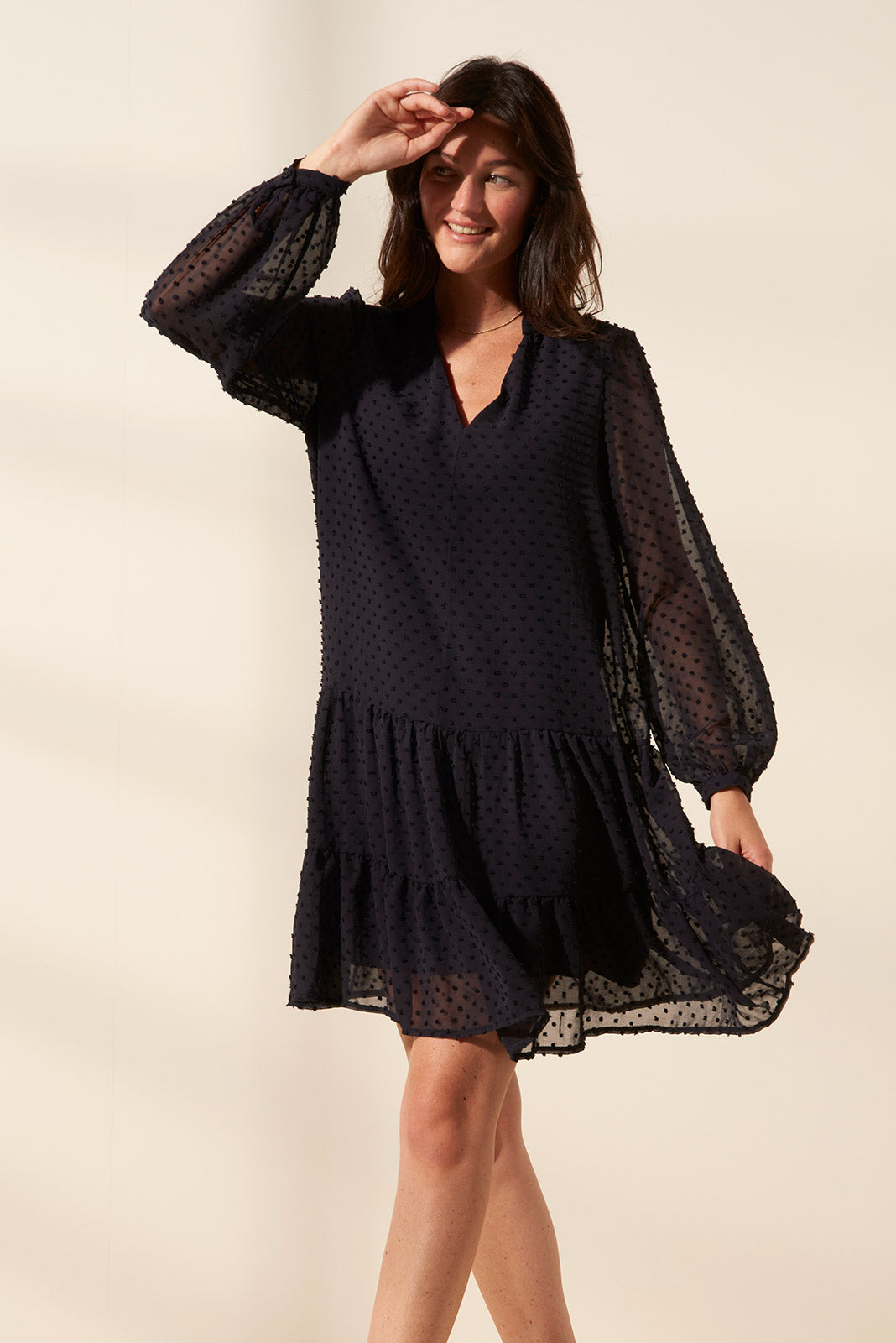Ava | Short polka dot dress