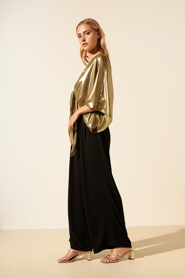 Blake | Fluid lamé top