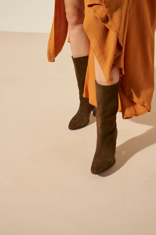 Duma | Suede heel boots