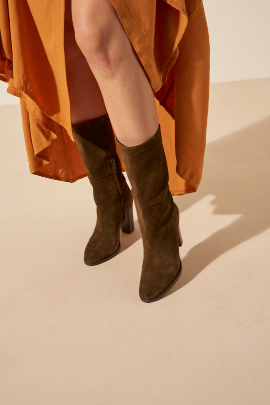 Duma | Suede heel boots